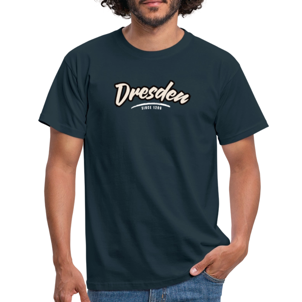 T-Shirt Dresden "Graffiti Tag White" - Navy