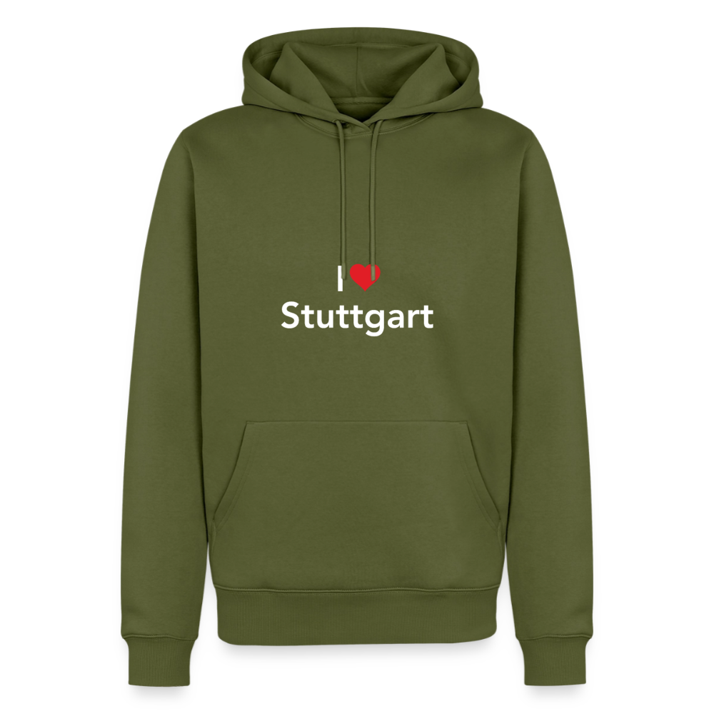 Hoodie "I Love Stuttgart" Bright Edition - Khaki