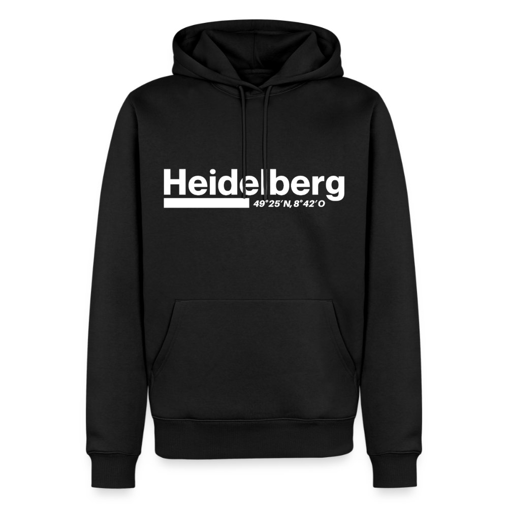 Hoodie Heidelberg "Bold GPS White" - Schwarz