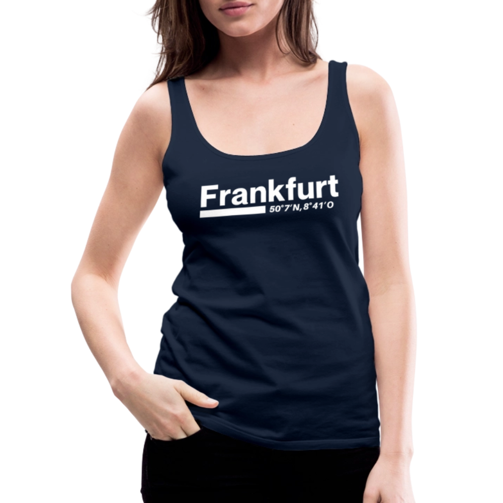 Tanktop Ladies Frankfurt (Main) "Bold GPS White" - Navy