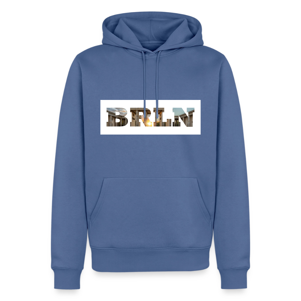 Hoodie Hamburg "BRLN Brandenburger Tor" Bright Edition - Taubenblau
