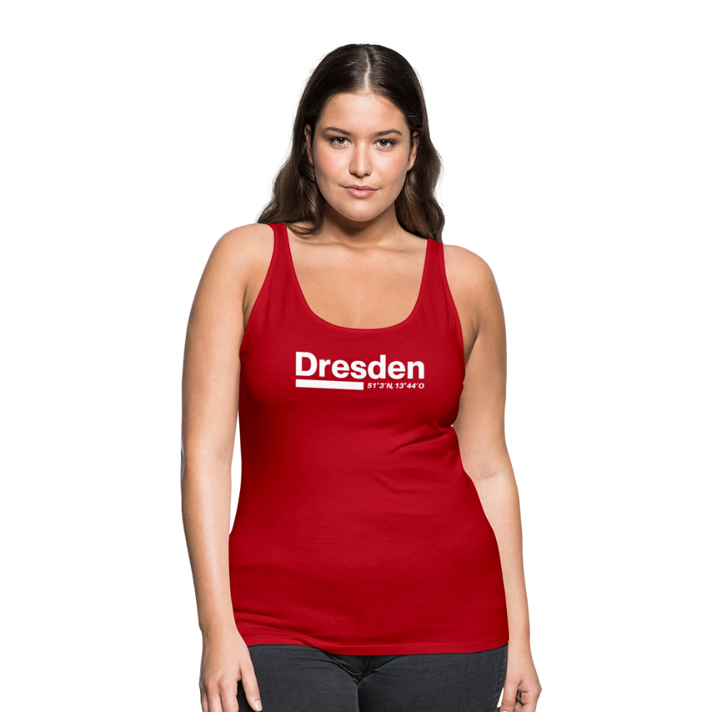 Tanktop Ladies Dresden "Bold GPS White" - Rot