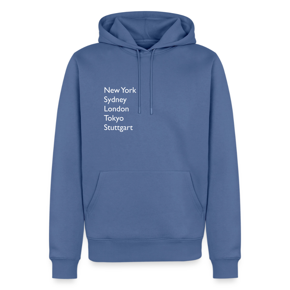Hoodie Stuttgart "Metropolen" Bright Edition - Taubenblau