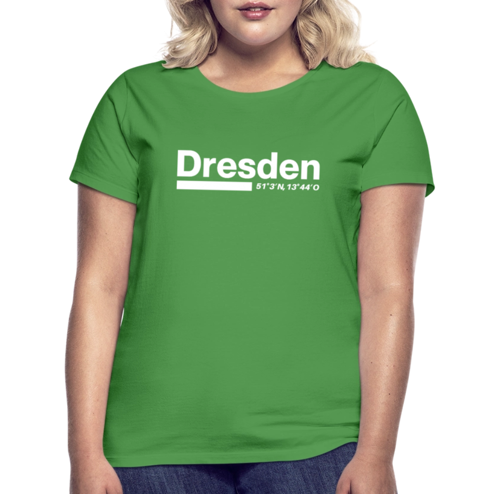 T-Shirt Ladies Dresden "Bold GPS White" - Kelly Green
