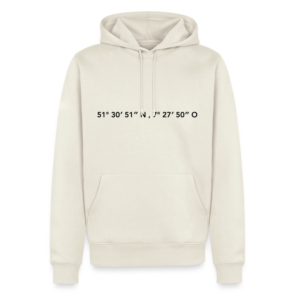 Hoodie Dortmund "GPS" Dark Edition - Naturweiß