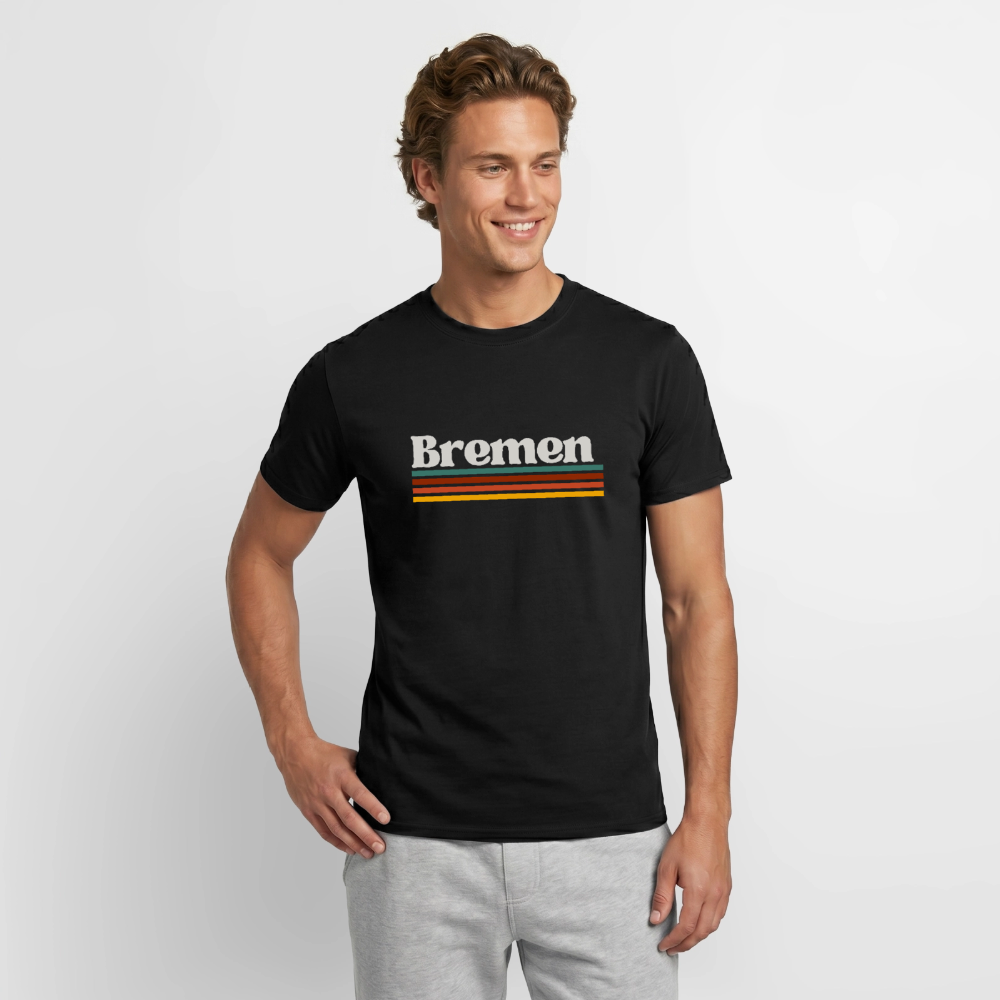 T-Shirt Bremen "Retro" - Schwarz