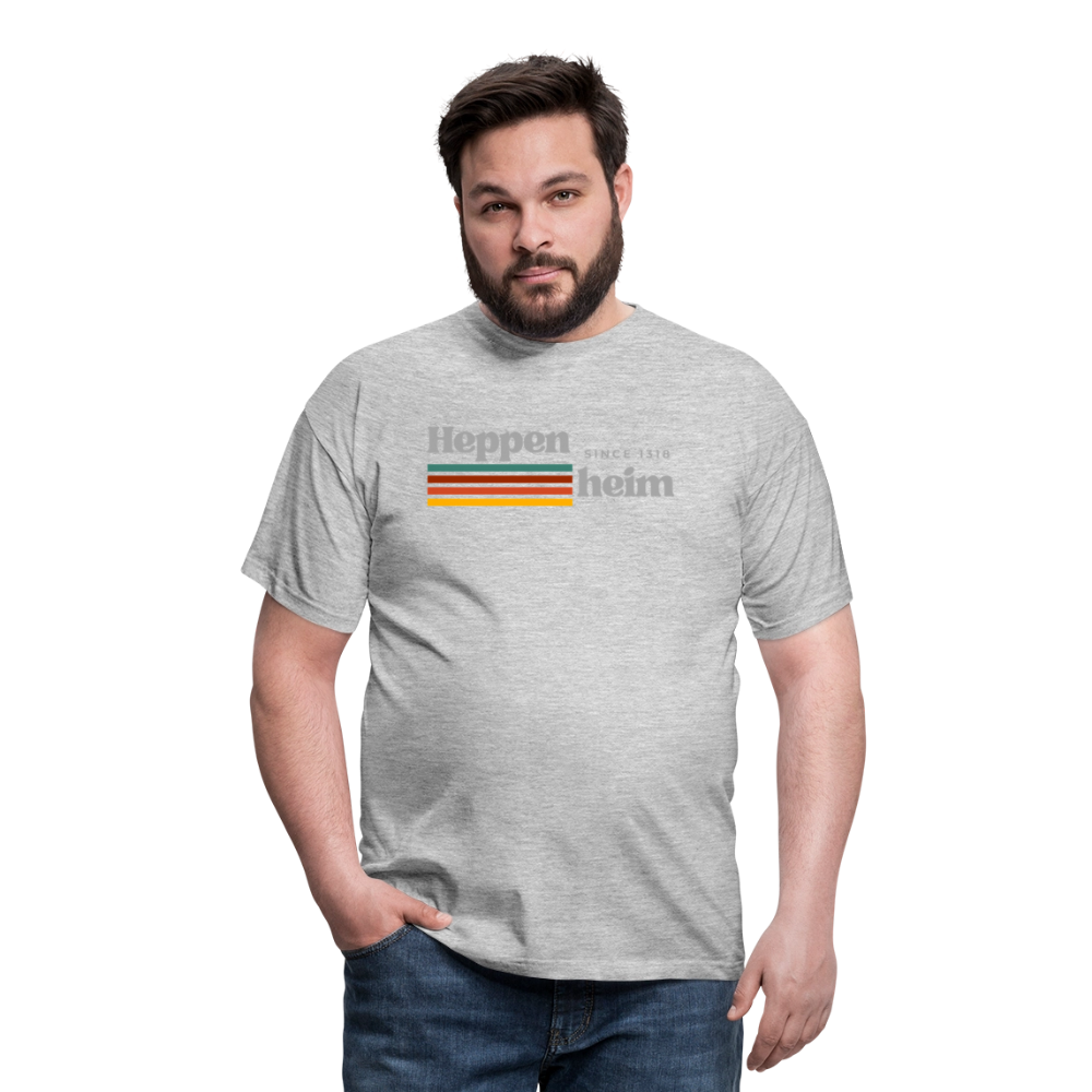T-Shirt Heppenheim "Retro" - Grau meliert