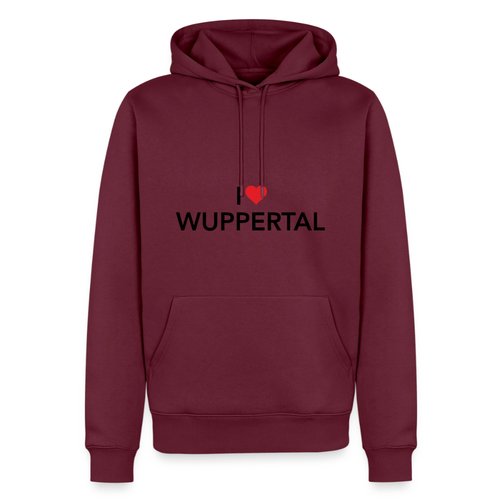 Hoodie "I Love Wuppertal" Bright Edition - Burgunderrot