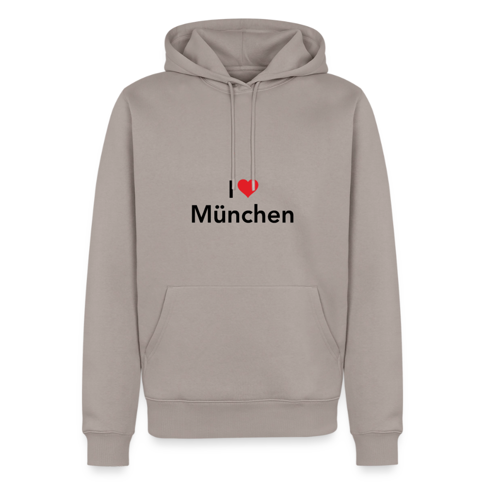Hoodie "I Love München" Dark Edition - Taupe