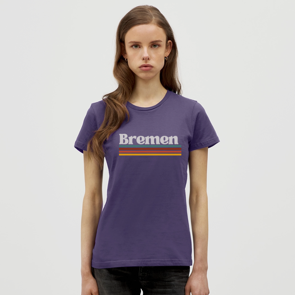 T-Shirt Ladies Bremen "Retro" - Dunkellila