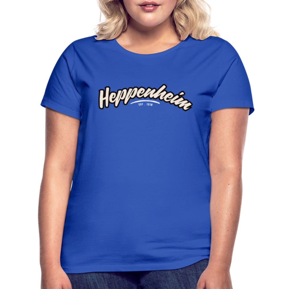 T-Shirt Ladies Heppenheim "Graffiti Tag White" - Royalblau