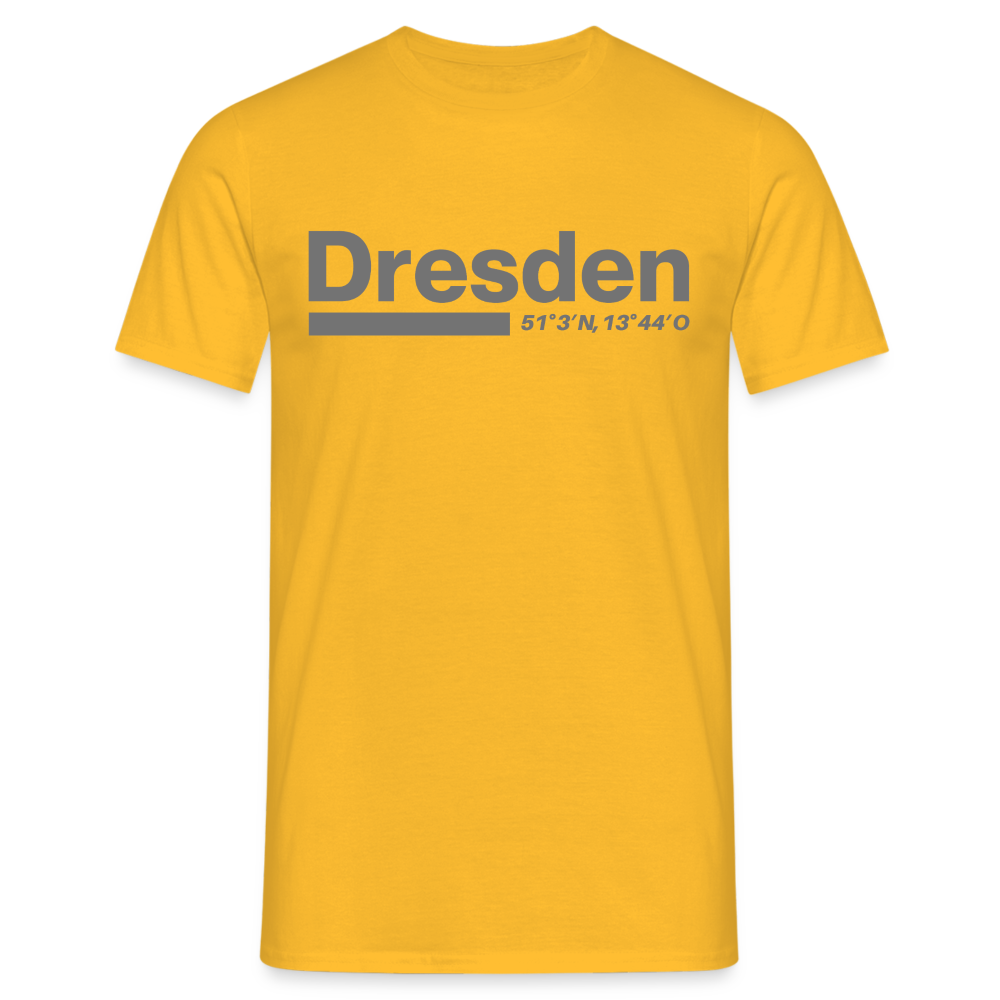 T-Shirt Dresden "Bold GPS" - Gelb