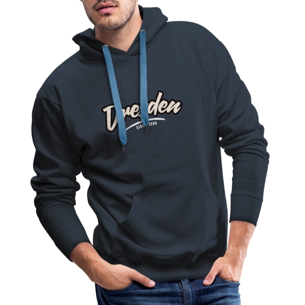 Hoodie Dresden "Graffiti Tag White" - Navy