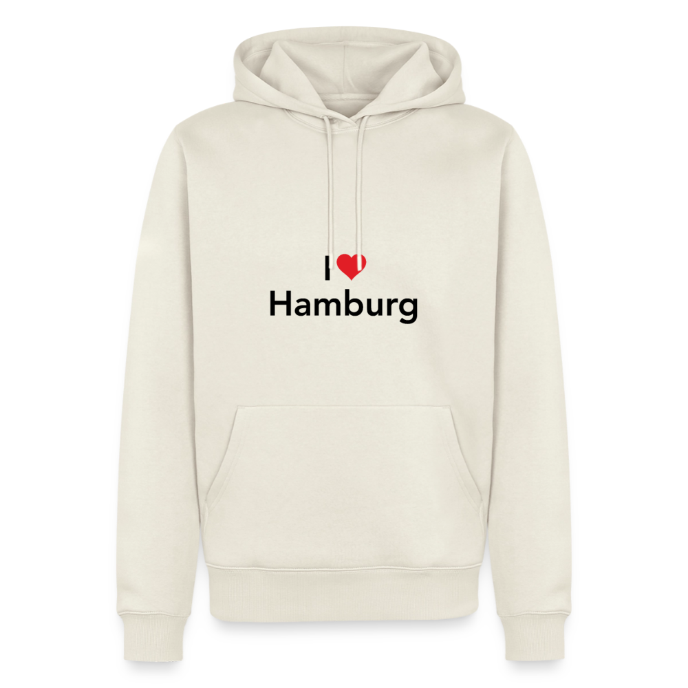 Hoodie "I Love Hamburg" Dark Edition - Naturweiß