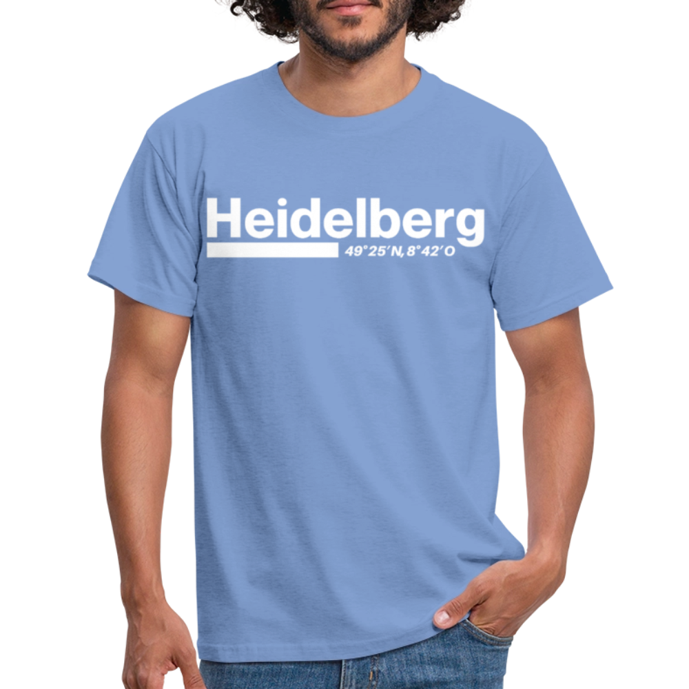 T-Shirt Heidelberg "Bold GPS White" - carolina blue