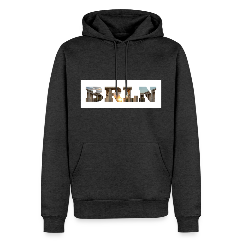 Hoodie Hamburg "BRLN Brandenburger Tor" Bright Edition - Anthrazit meliert