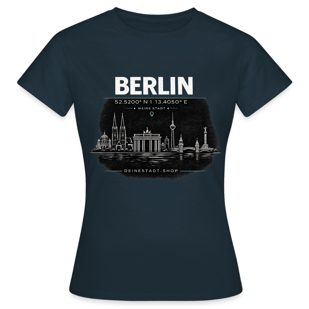 T-Shirt Ladies Berlin "Skyline" - Navy