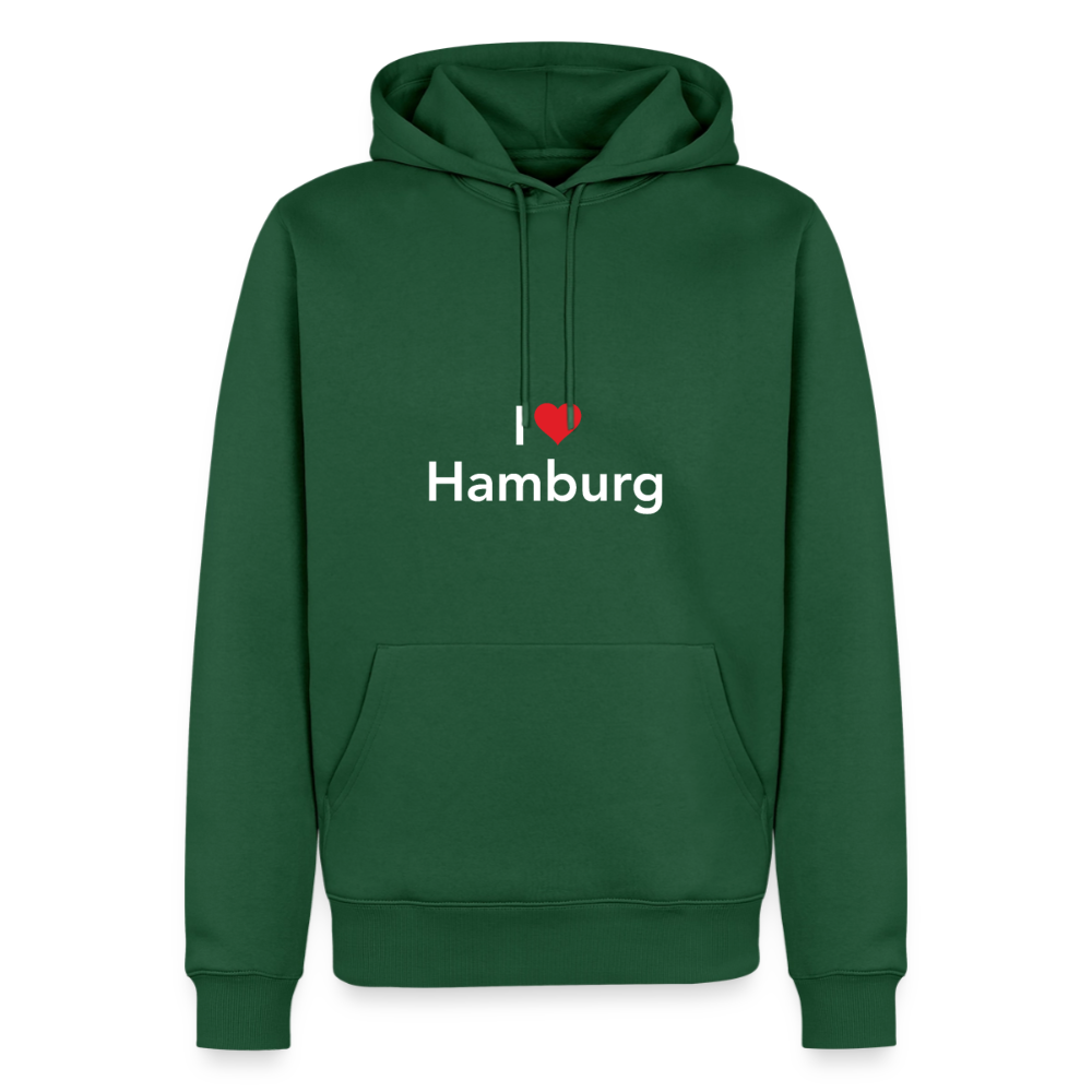 Hoodie "I Love Hamburg" Bright Edition - Flaschengrün