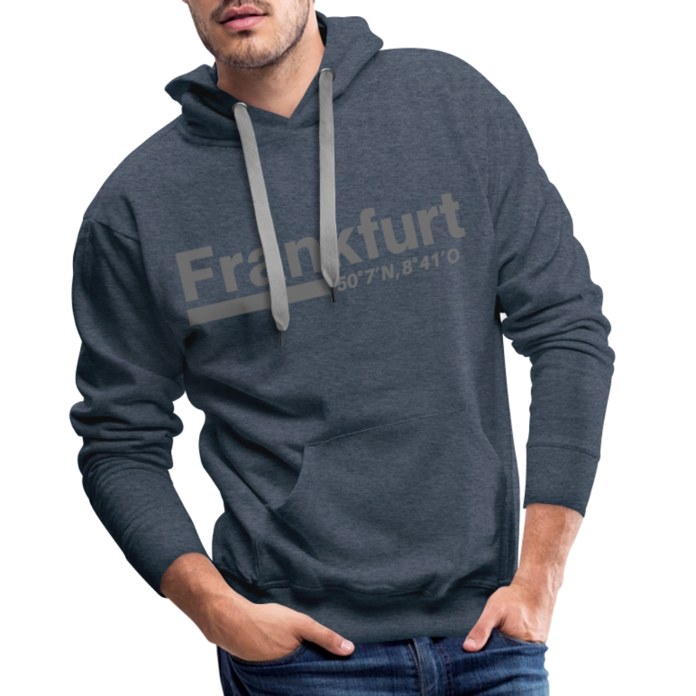 Hoodie Frankfurt (Main) "Bold GPS" - Jeansblau
