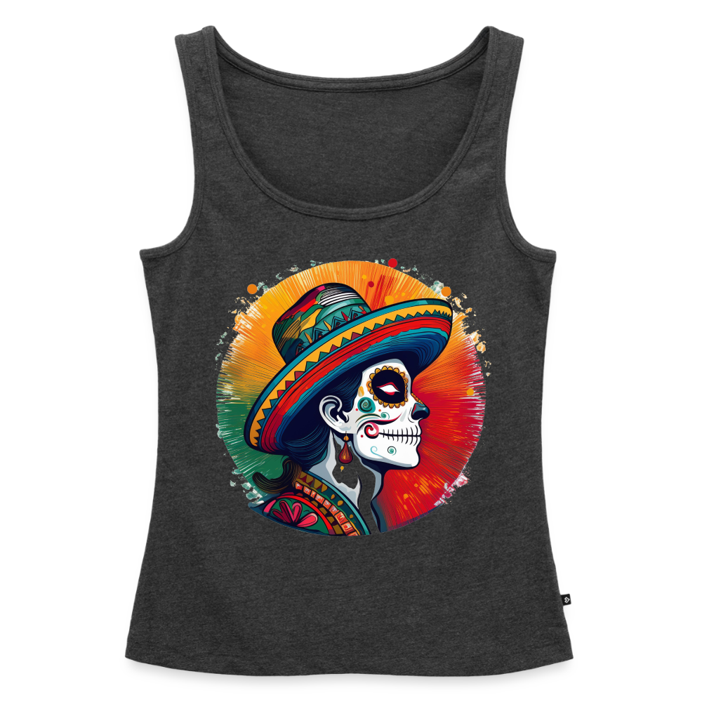 Tanktop Ladies Mexico "La Catrina Side" - Anthrazit meliert