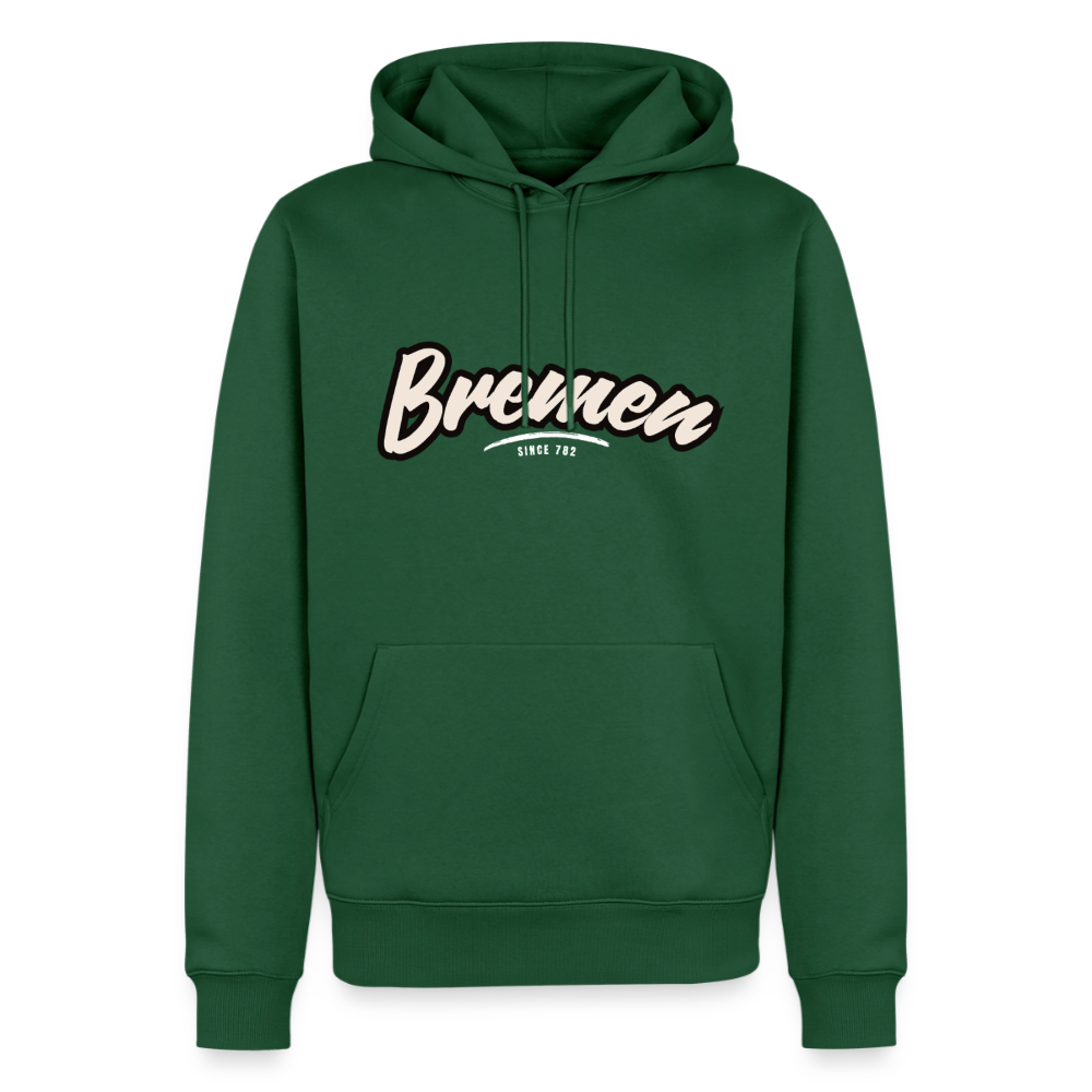 Hoodie Bremen "Graffiti Tag White" - Flaschengrün