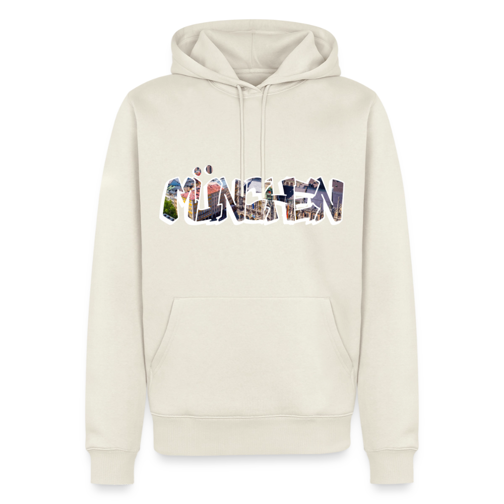 Hoodie München "Graffiti Marienplatz" Bright Edition - Naturweiß