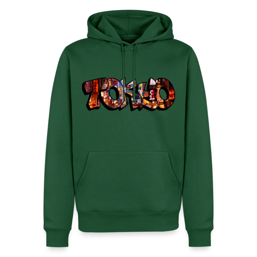 Hoodie Japan Graffiti "Tokyo" - Flaschengrün