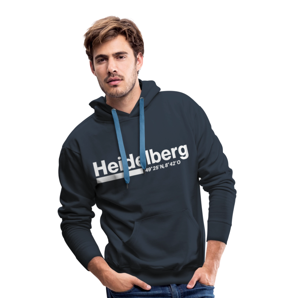 Hoodie Heidelberg "Bold GPS White" - Navy