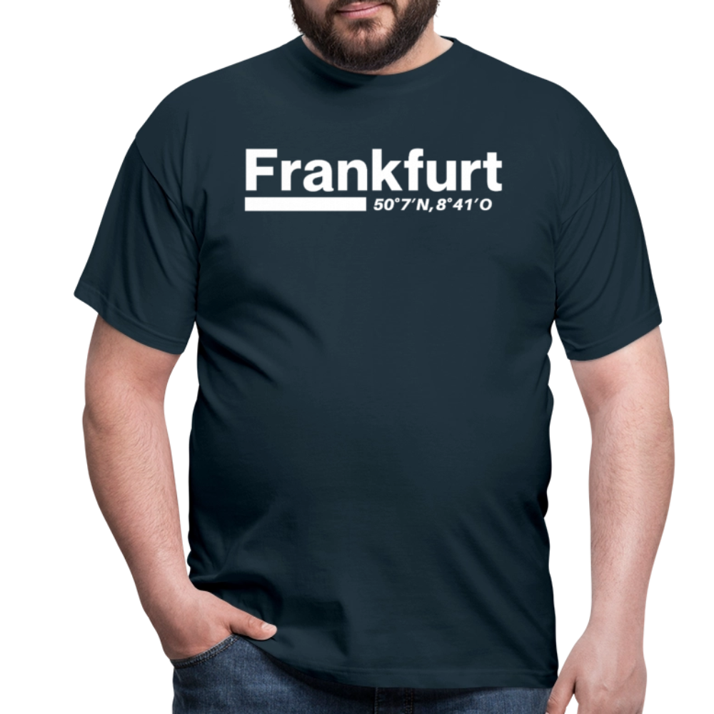 T-Shirt Frankfurt (Main) "Bold GPS White" - Navy
