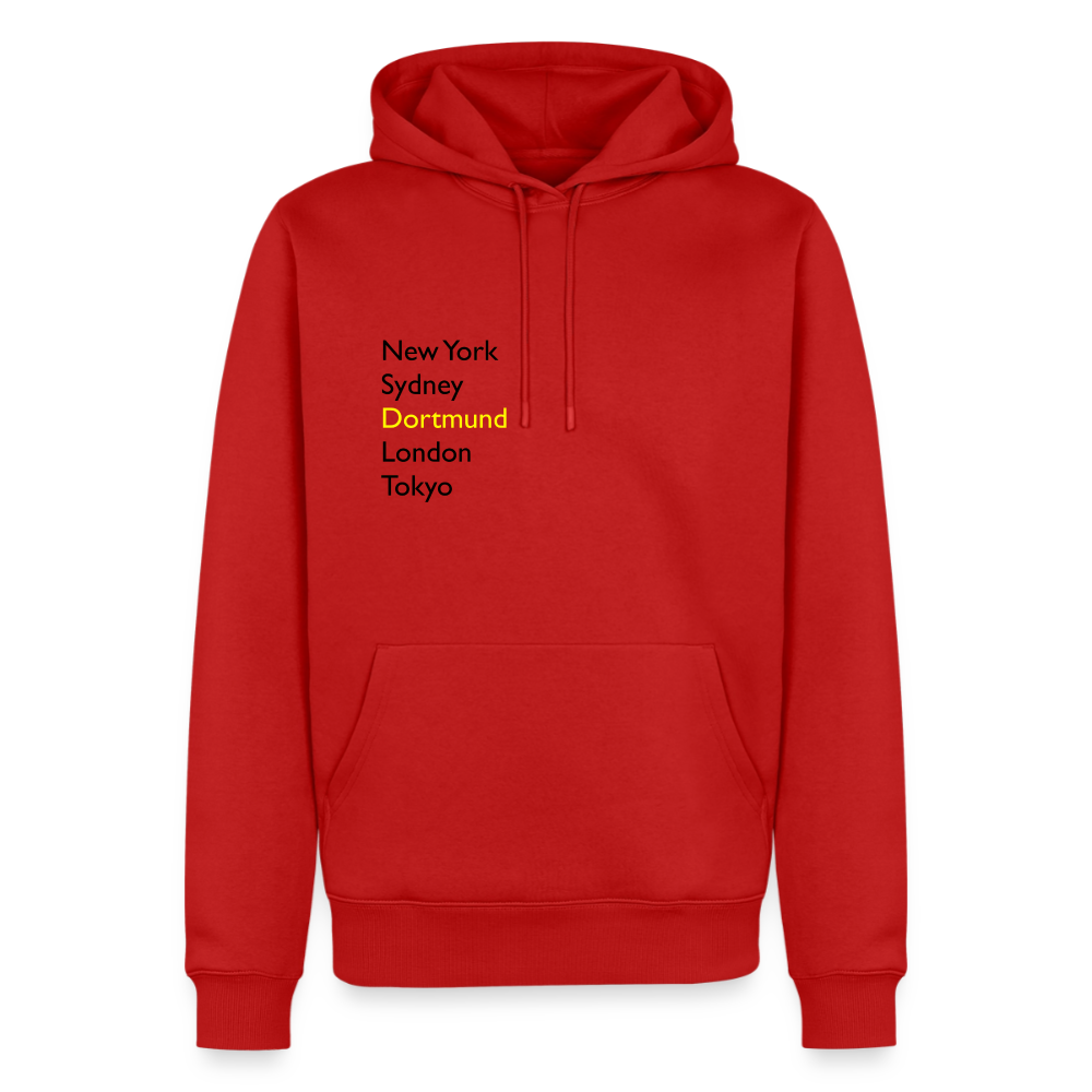 Hoodie Dortmund "Metropolen" Dark Edition - Rot