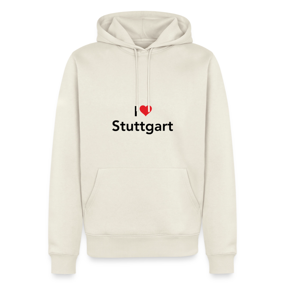 Hoodie "I Love Stuttgart" Dark Edition - Naturweiß