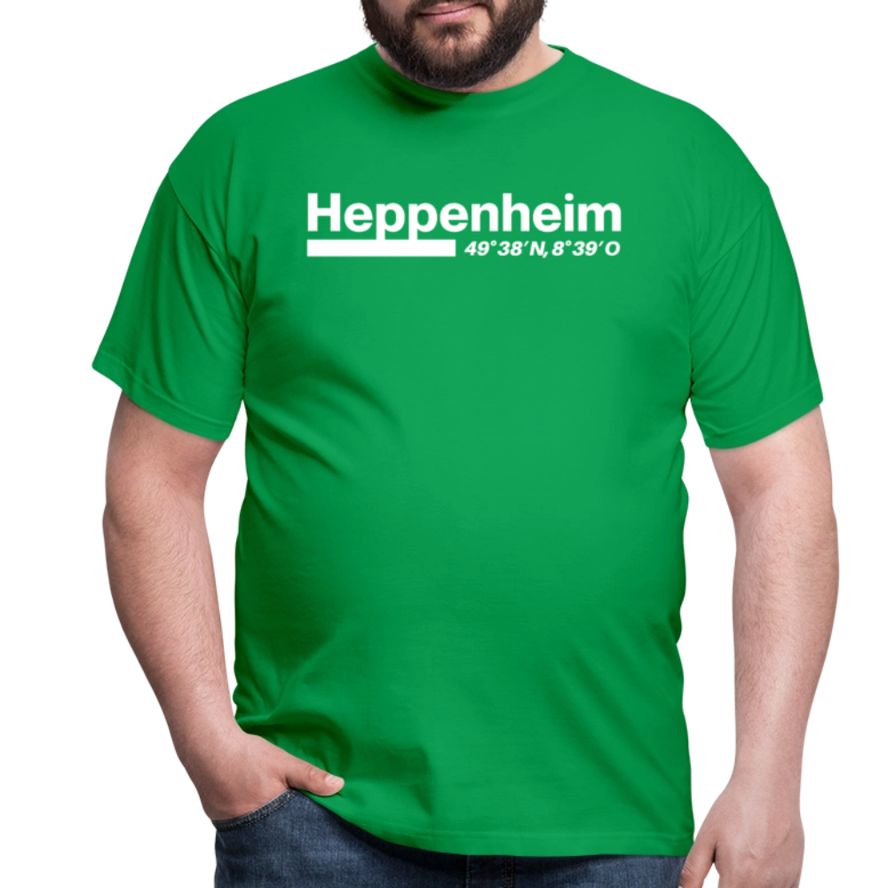 T-Shirt Heppenheim "Bold GPS White" - Kelly Green