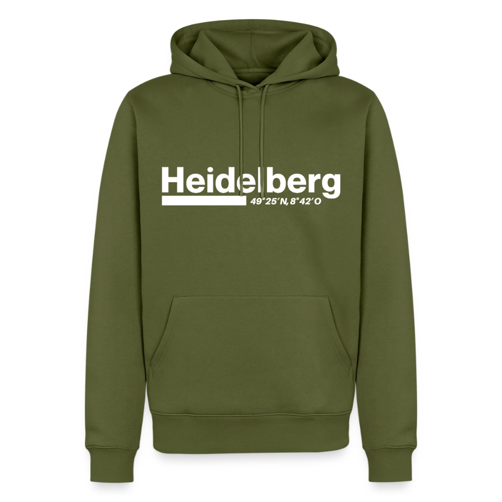 Hoodie Heidelberg "Bold GPS White" - Khaki