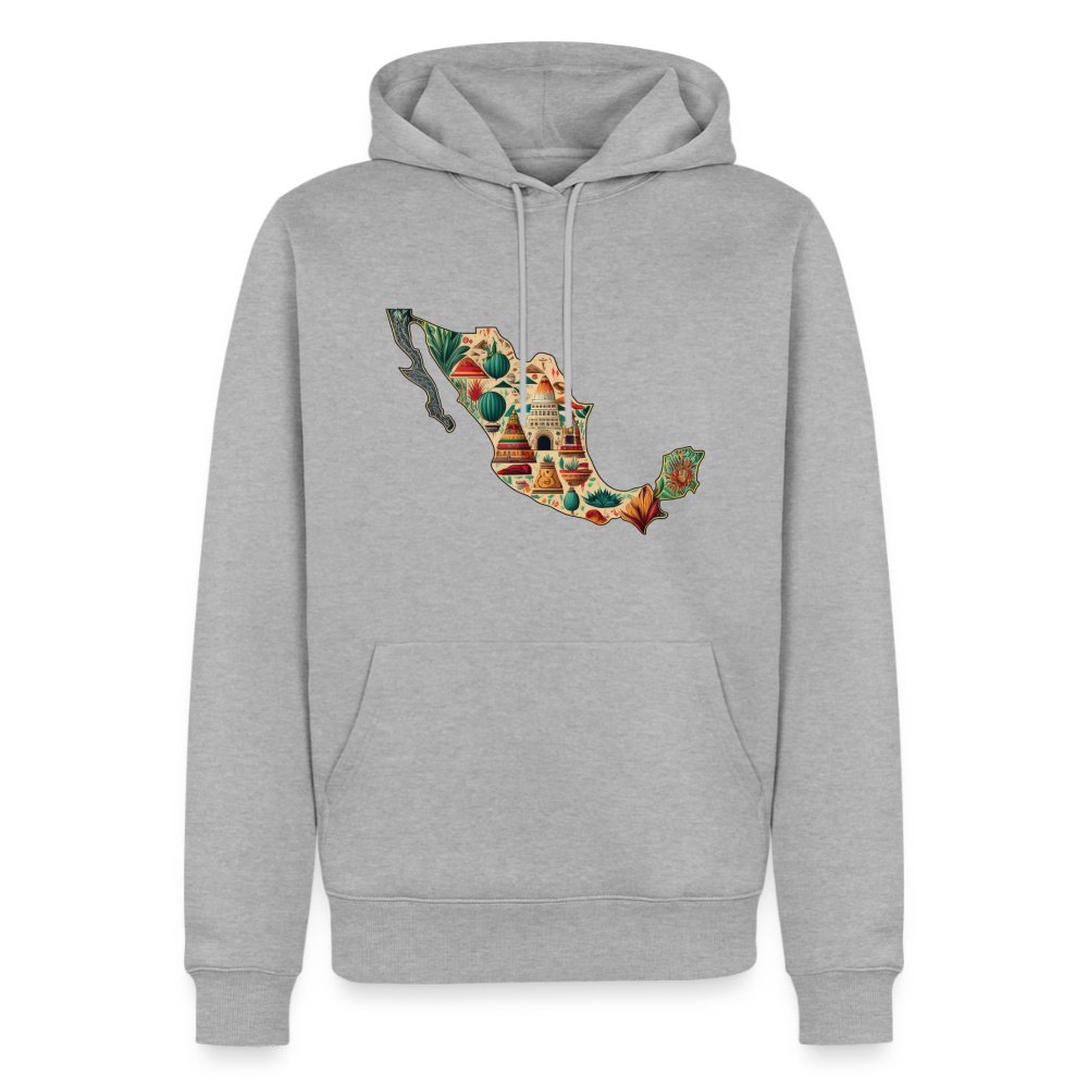Hoodie Mexico "Map" - Grau meliert