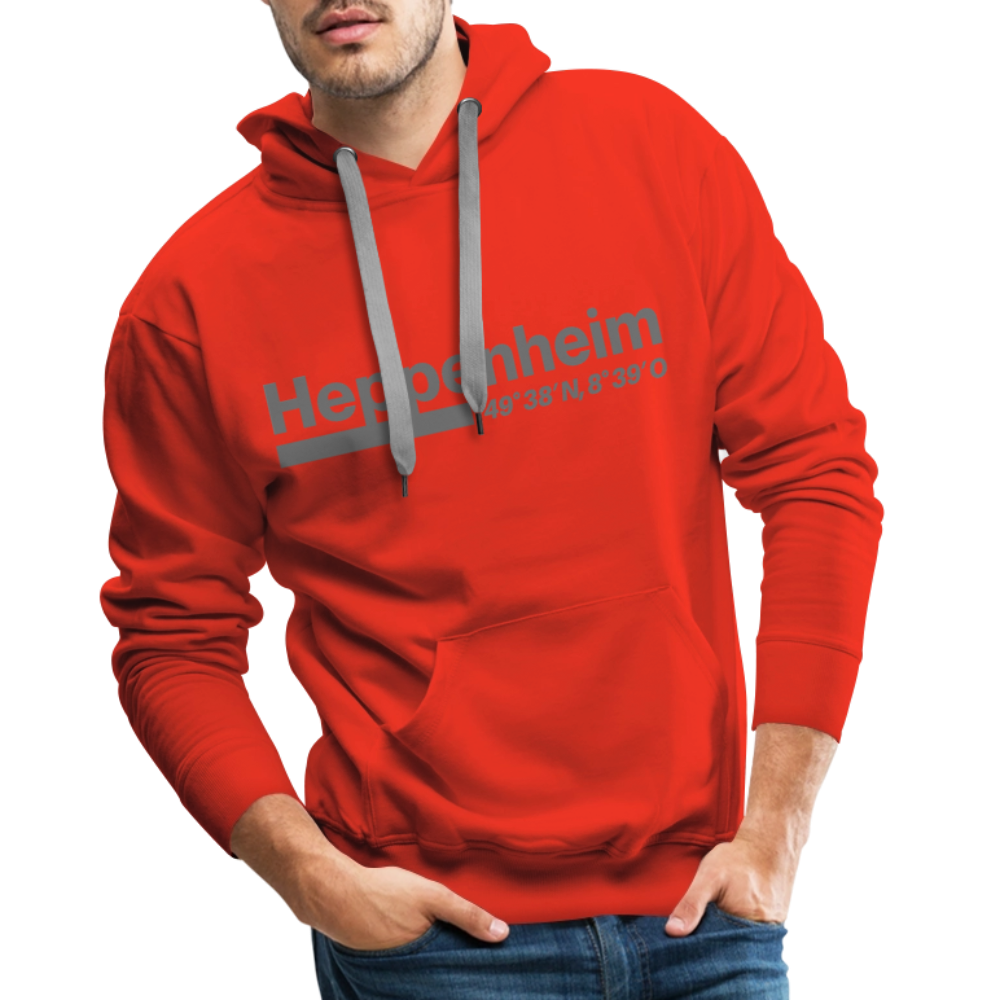 Hoodie Heppenheim "Bold GPS" - Rot