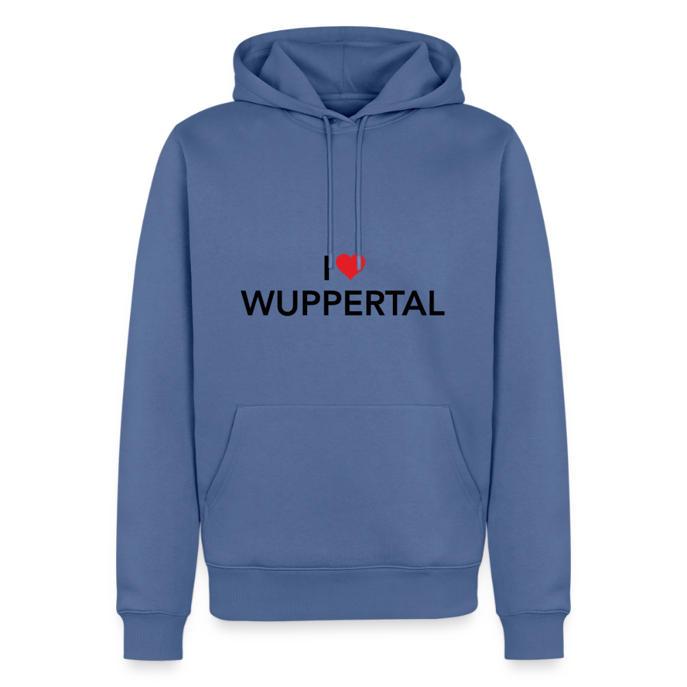 Hoodie "I Love Wuppertal" Bright Edition - Taubenblau