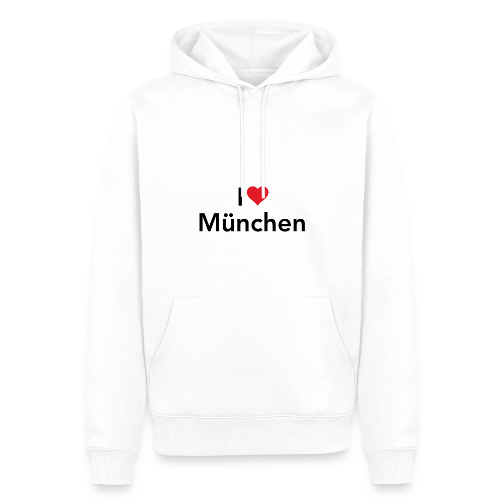 Hoodie "I Love München" Dark Edition - Weiß