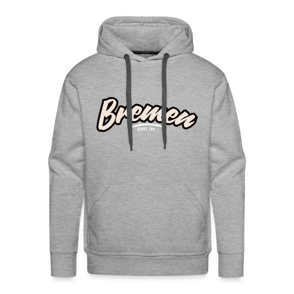 Hoodie Bremen "Graffiti Tag White" - Grau meliert