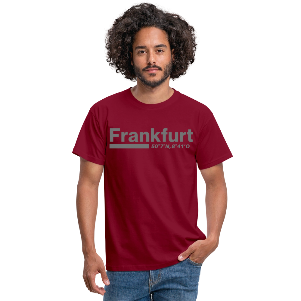 T-Shirt Frankfurt (Main) "Bold GPS" - Ziegelrot