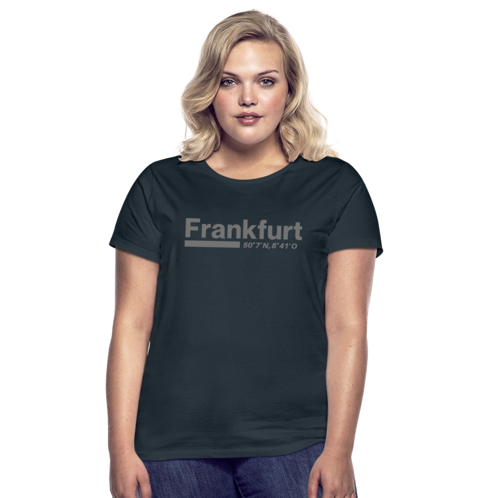 T-Shirt Ladies Frankfurt (Main) "Bold GPS" - Navy