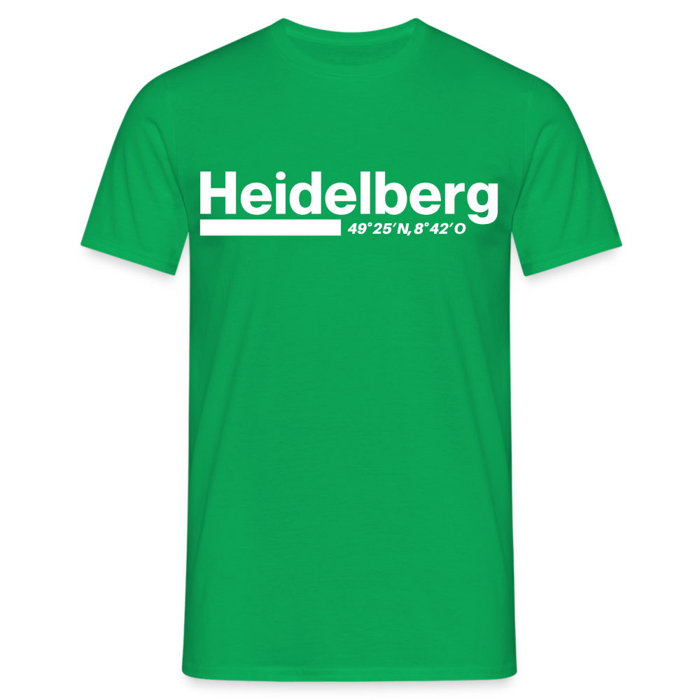 T-Shirt Heidelberg "Bold GPS White" - Kelly Green