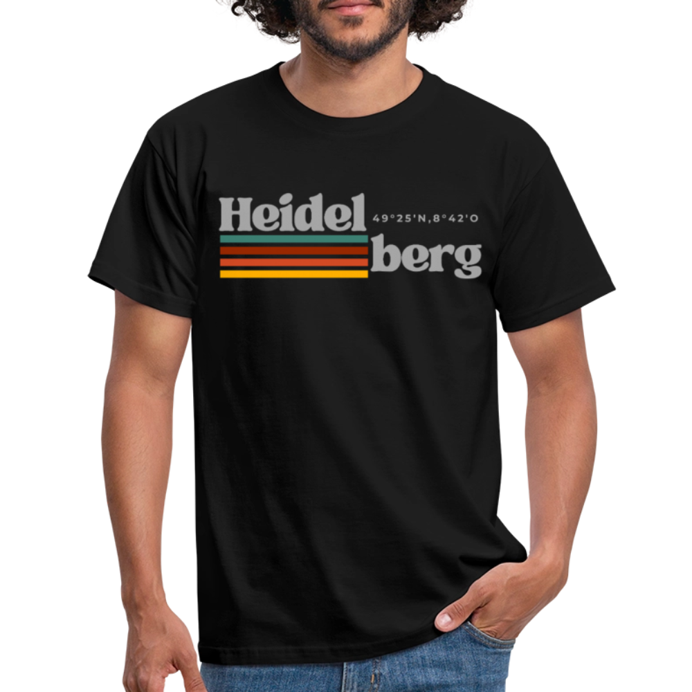 T-Shirt Heidelberg "Retro" - Schwarz