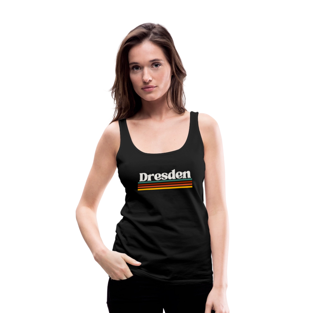 Tanktop Ladies Dresden "Retro" - Schwarz