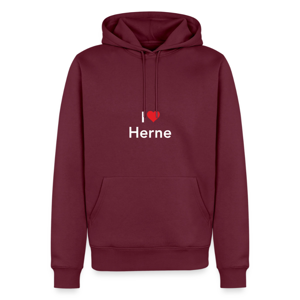 Hoodie "I Love Herne" Bright Edition - Burgunderrot