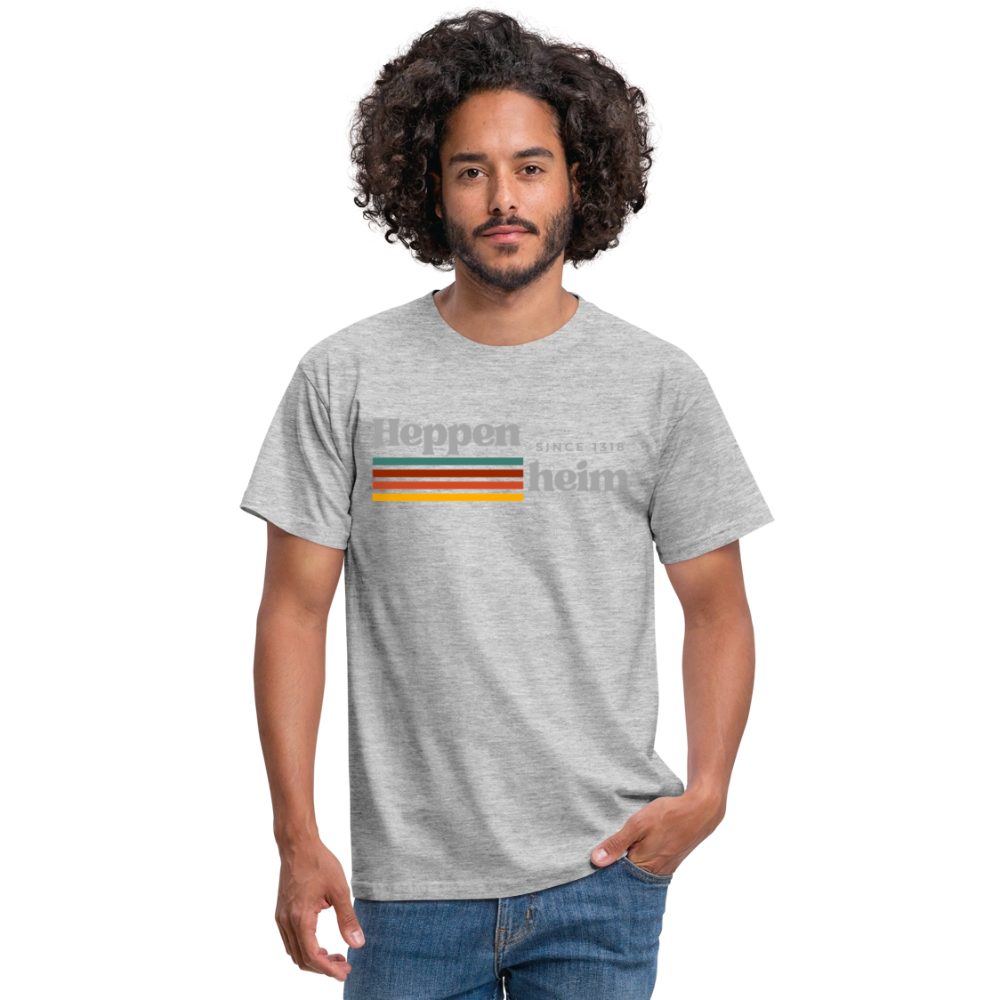 T-Shirt Heppenheim "Retro" - Grau meliert