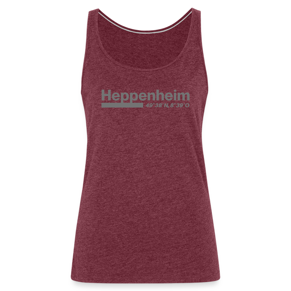 Tanktop Ladies Heppenheim "Bold GPS" - Bordeauxrot meliert