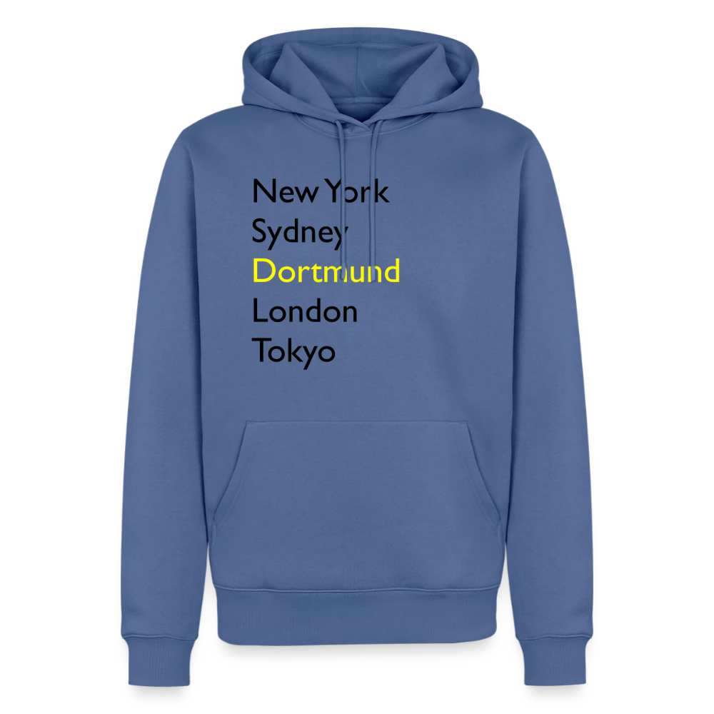 Hoodie Dortmund "Metropolen Big" Dark Edition - Taubenblau