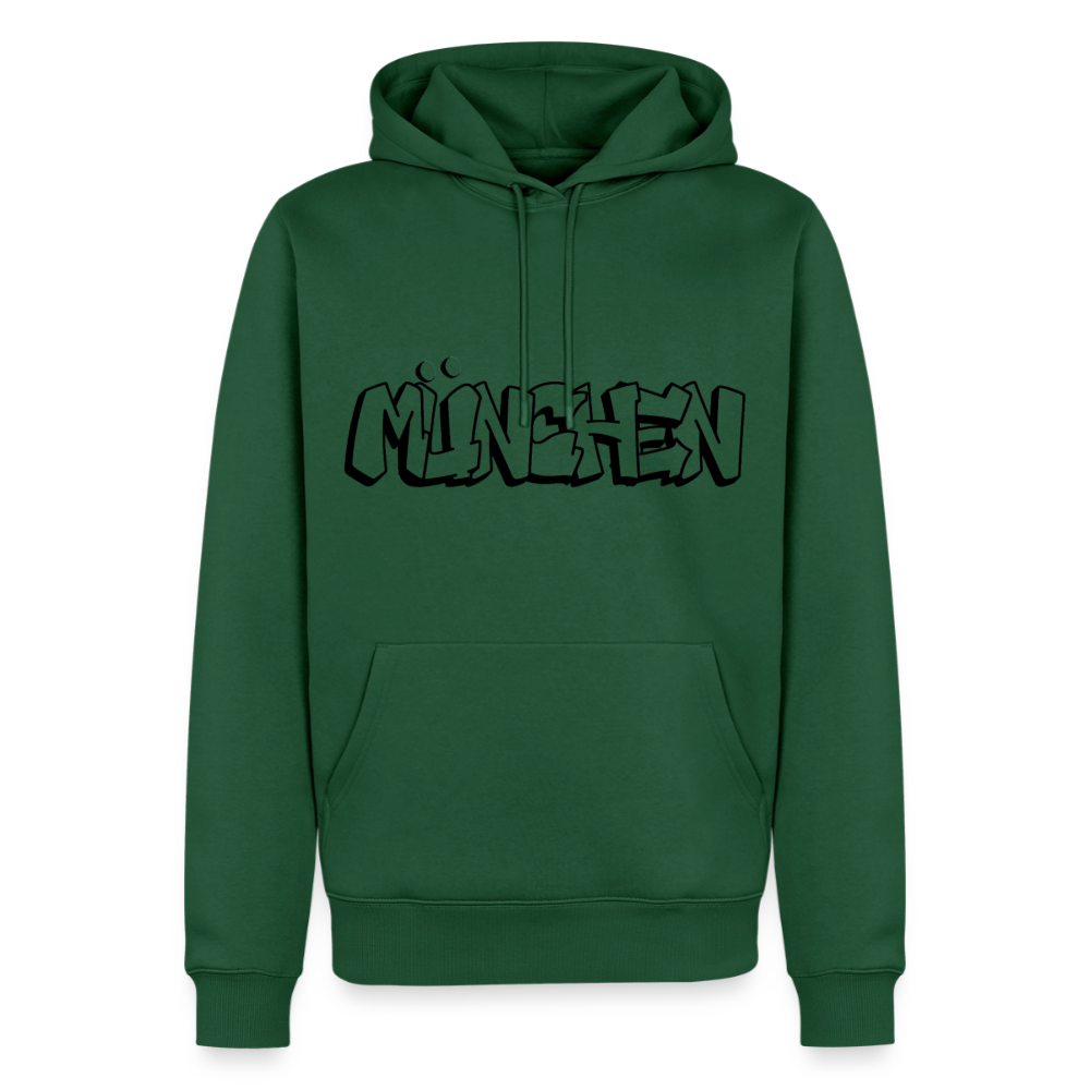 Hoodie München "Graffiti" Dark Edition - Flaschengrün