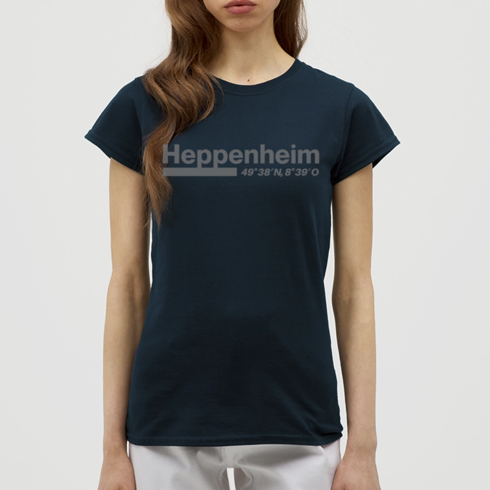T-Shirt Ladies Heppenheim "Bold GPS" - Navy