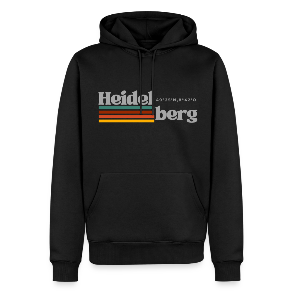 Hoodie Heidelberg "Retro" - Schwarz